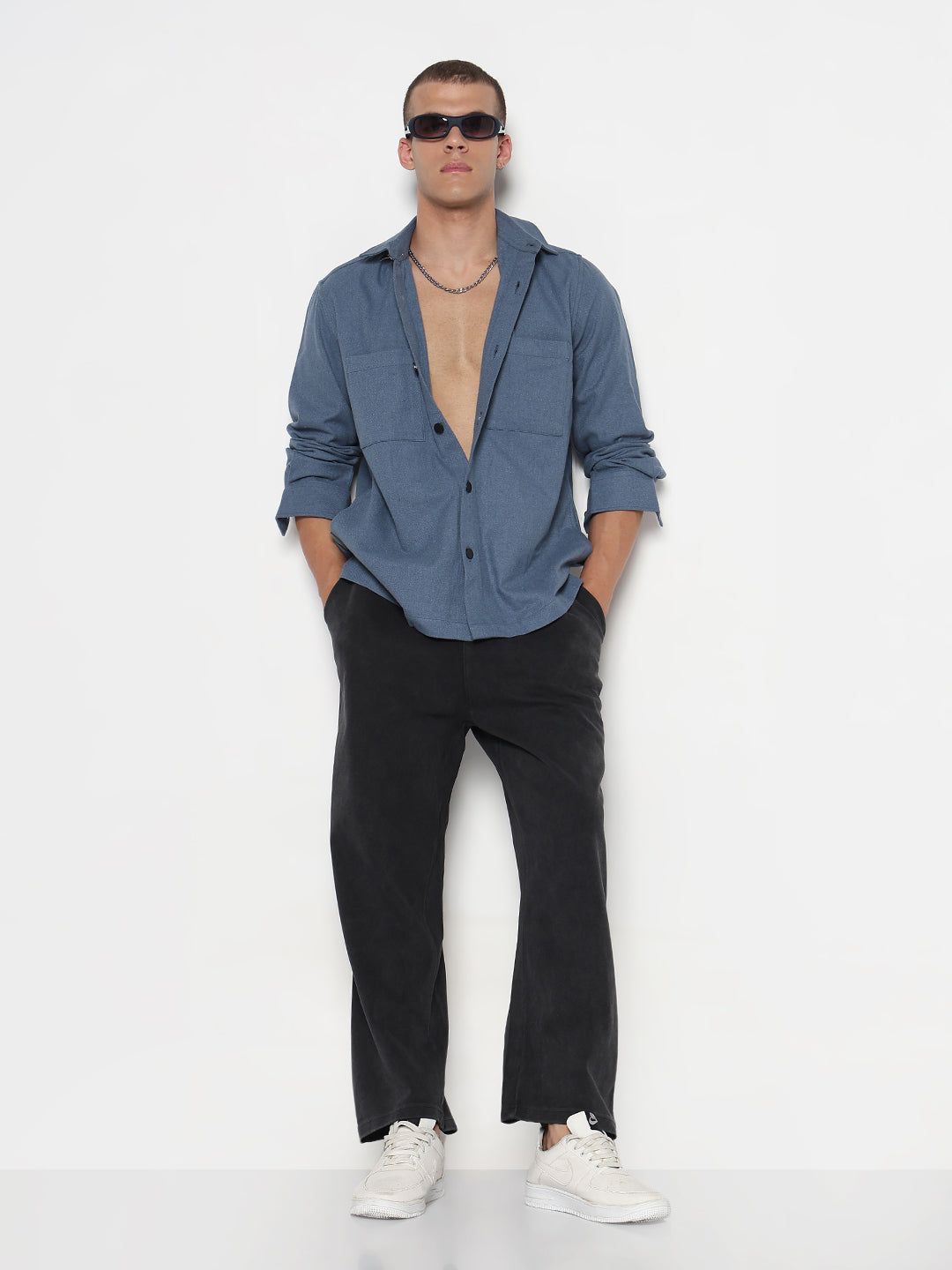 Men's Black Relaxed Fit Trouser