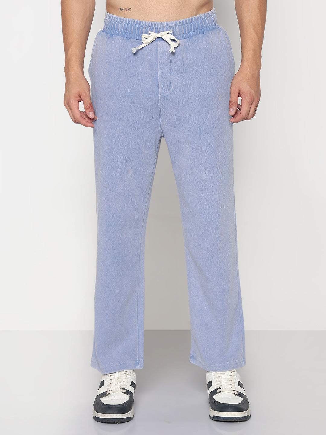 Men's Blue Relaxed Fit Trouser
