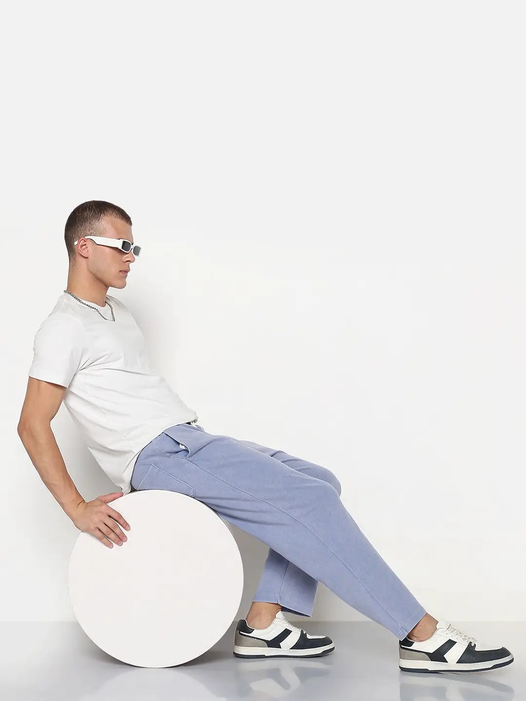 Men's Blue Relaxed Fit Trouser - from SHOWOFFFF