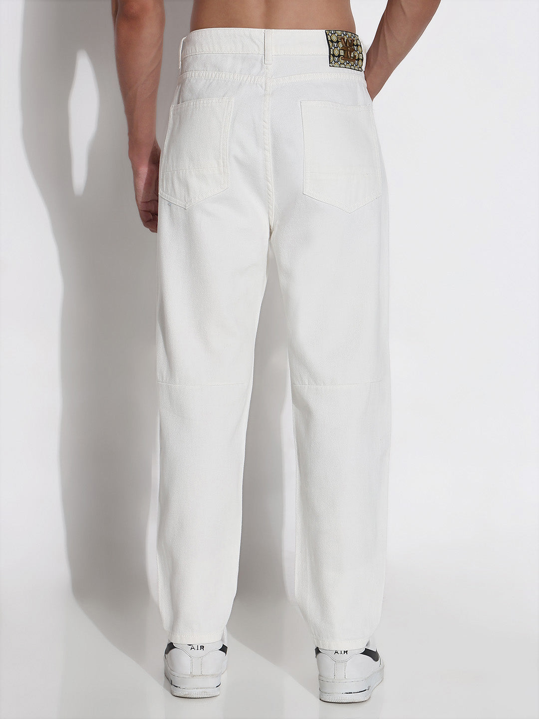 Men's White Straight Fit Jeans