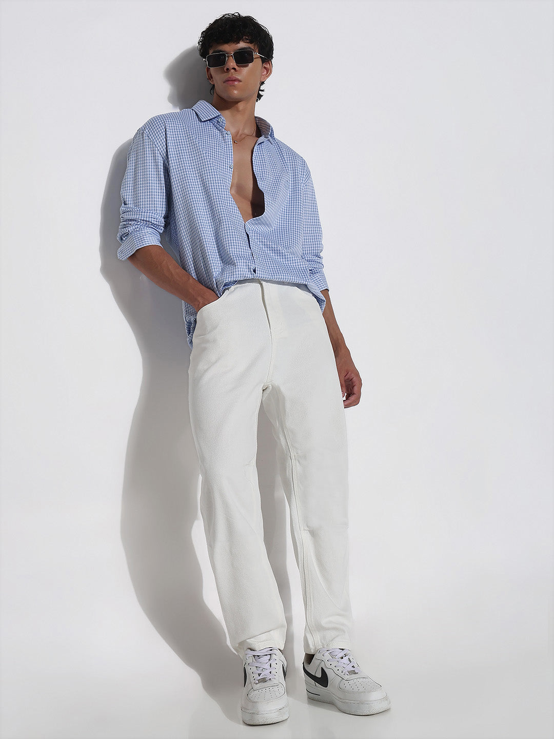 Men's White Straight Fit Jeans