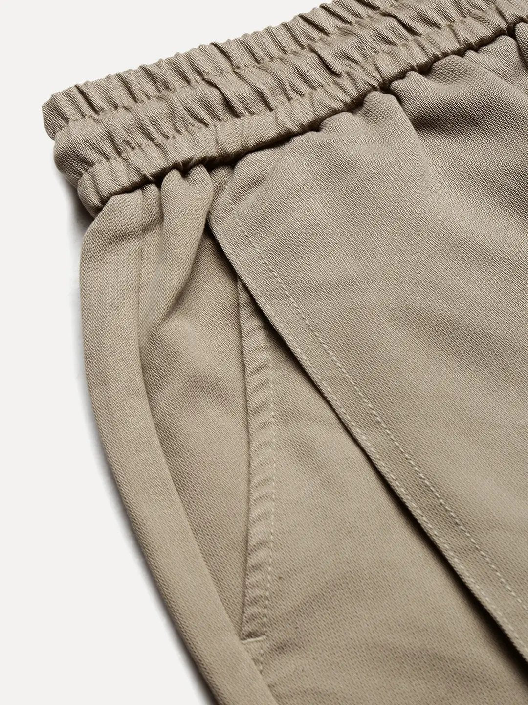 Men's Cotton Beige Relaxed Fit Joggers - from SHOWOFFFF