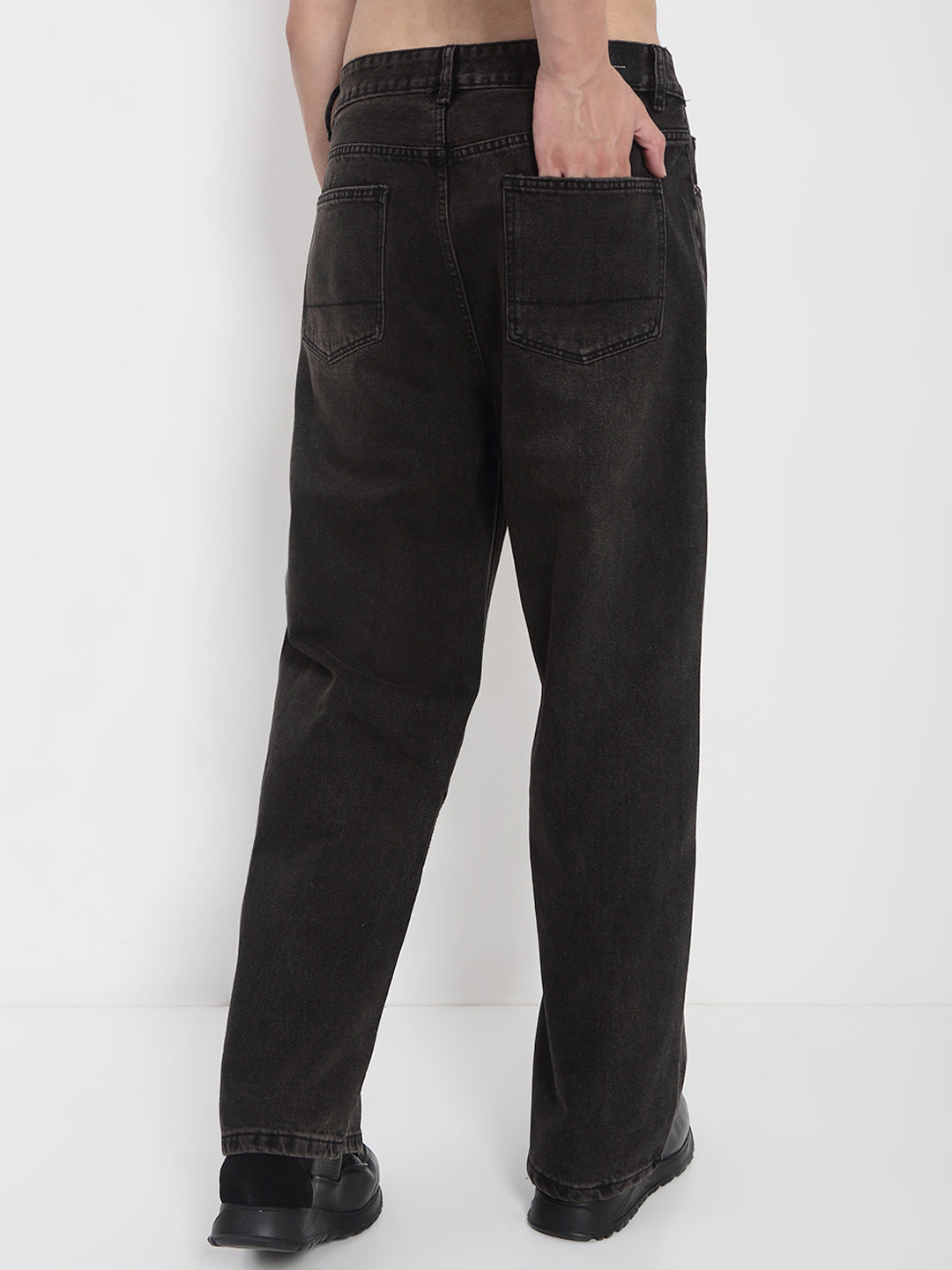 Men's Black Relaxed Fit Jeans