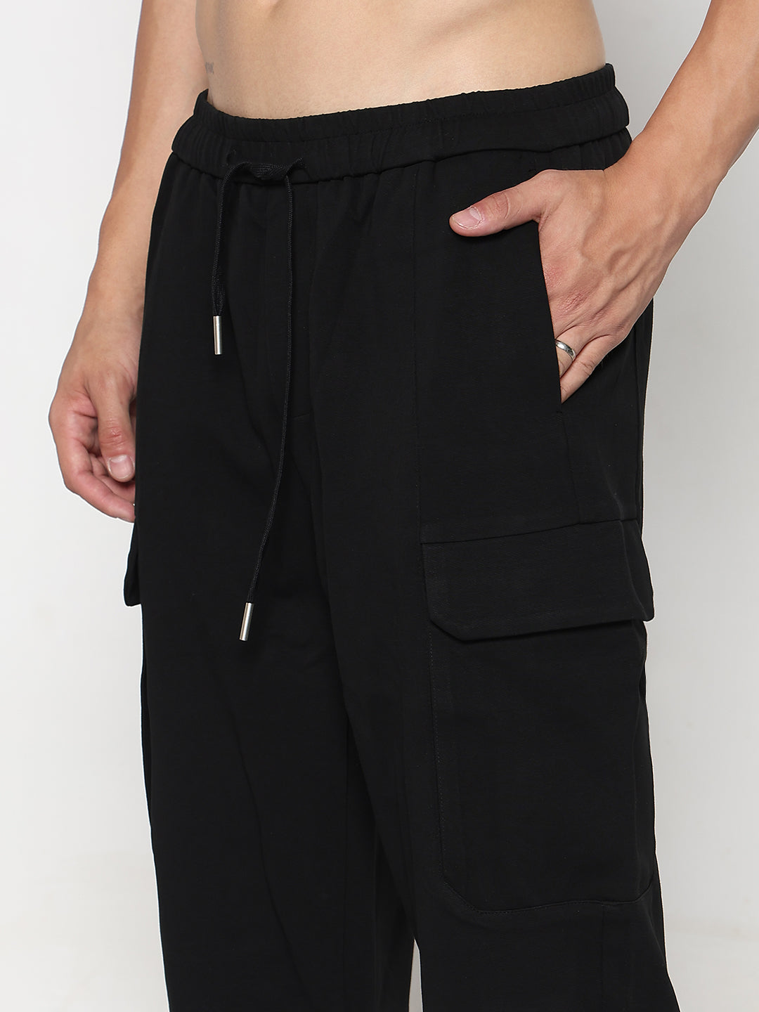 Men's Black Relaxed Fit Joggers