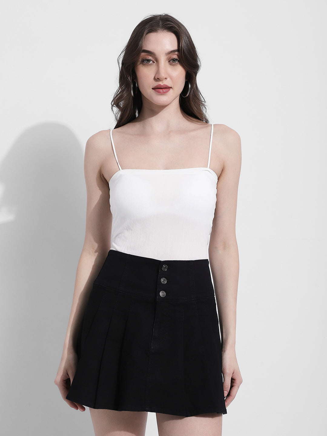 Women's White Crochet Long Sleeves Top with Inner