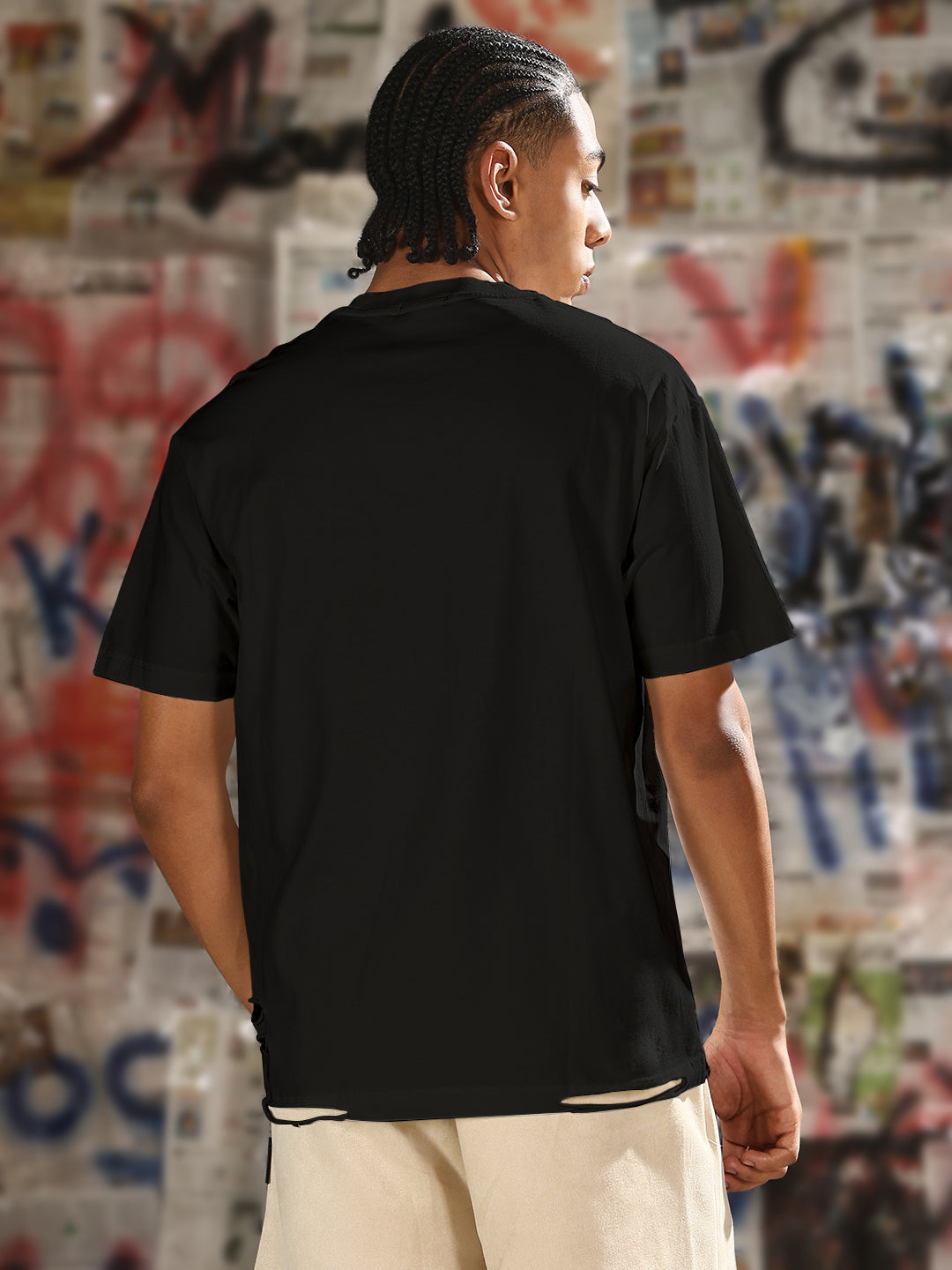 Men's Black Regular Fit T-Shirt