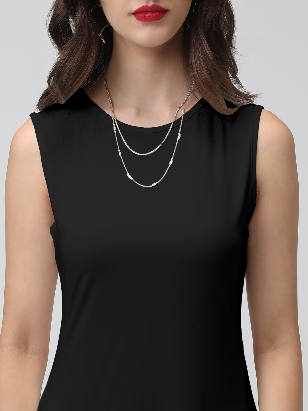 Women's Black Sleeveless Fit and Flare Maxi Dress