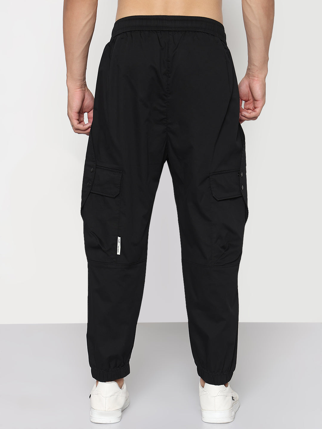 Men's Black Relaxed Fit Cargos