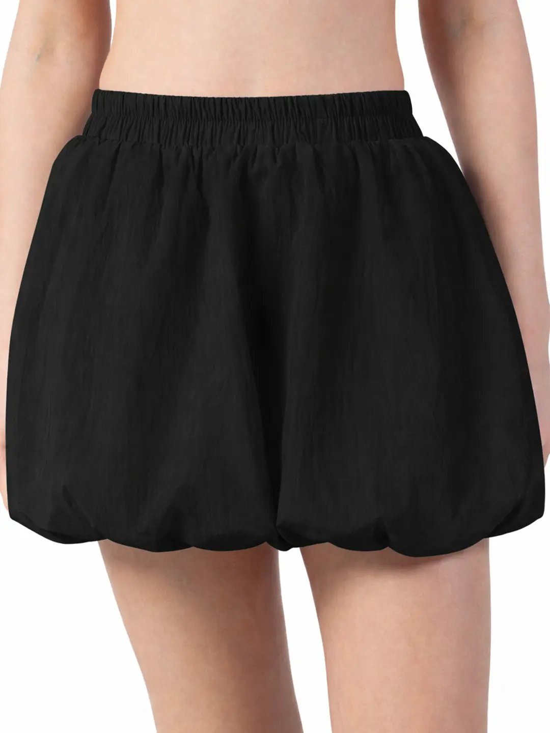 Women's Black Balloon Mini Skort