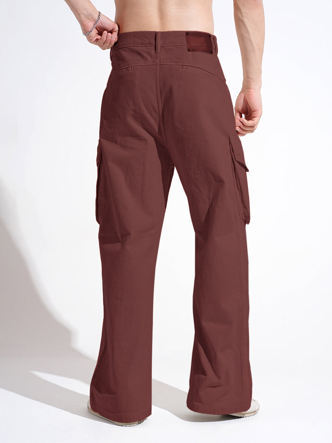 Men's Rust Relaxed Fit Cargo Jeans