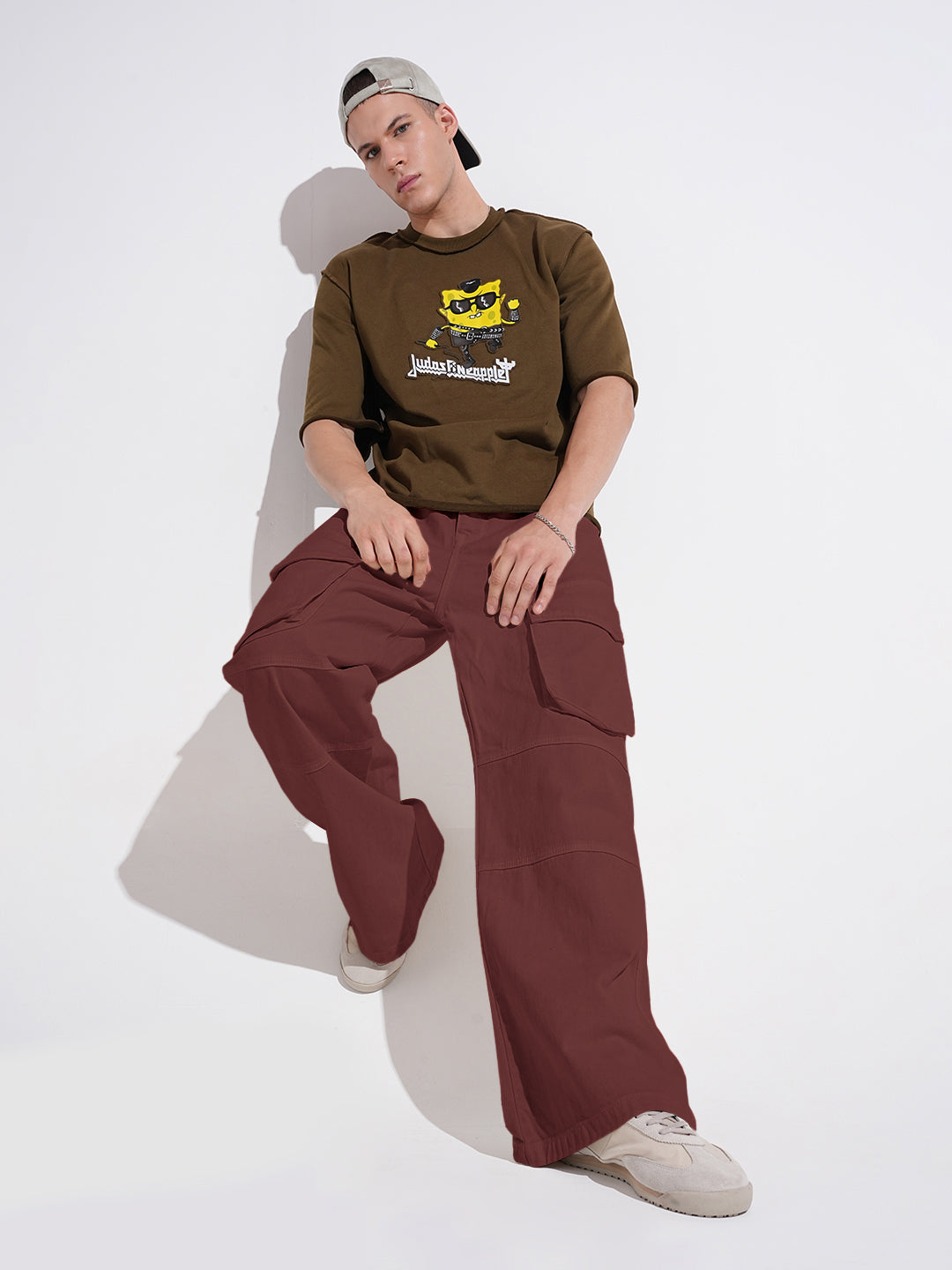 Men's Rust Relaxed Fit Cargo Jeans