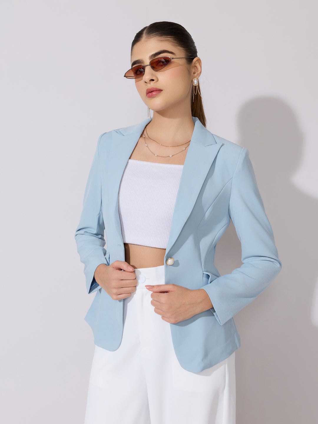 Women's Blue Tailored Fit Blazer