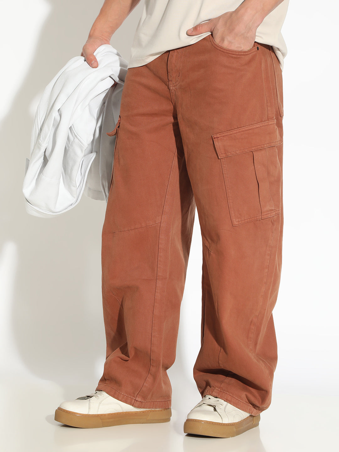 Men's Rust Cargo Jeans