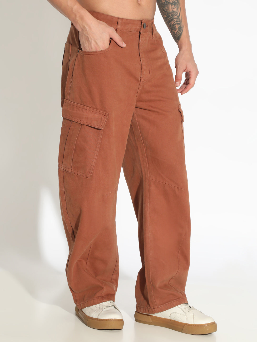 Men's Rust Cargo Jeans