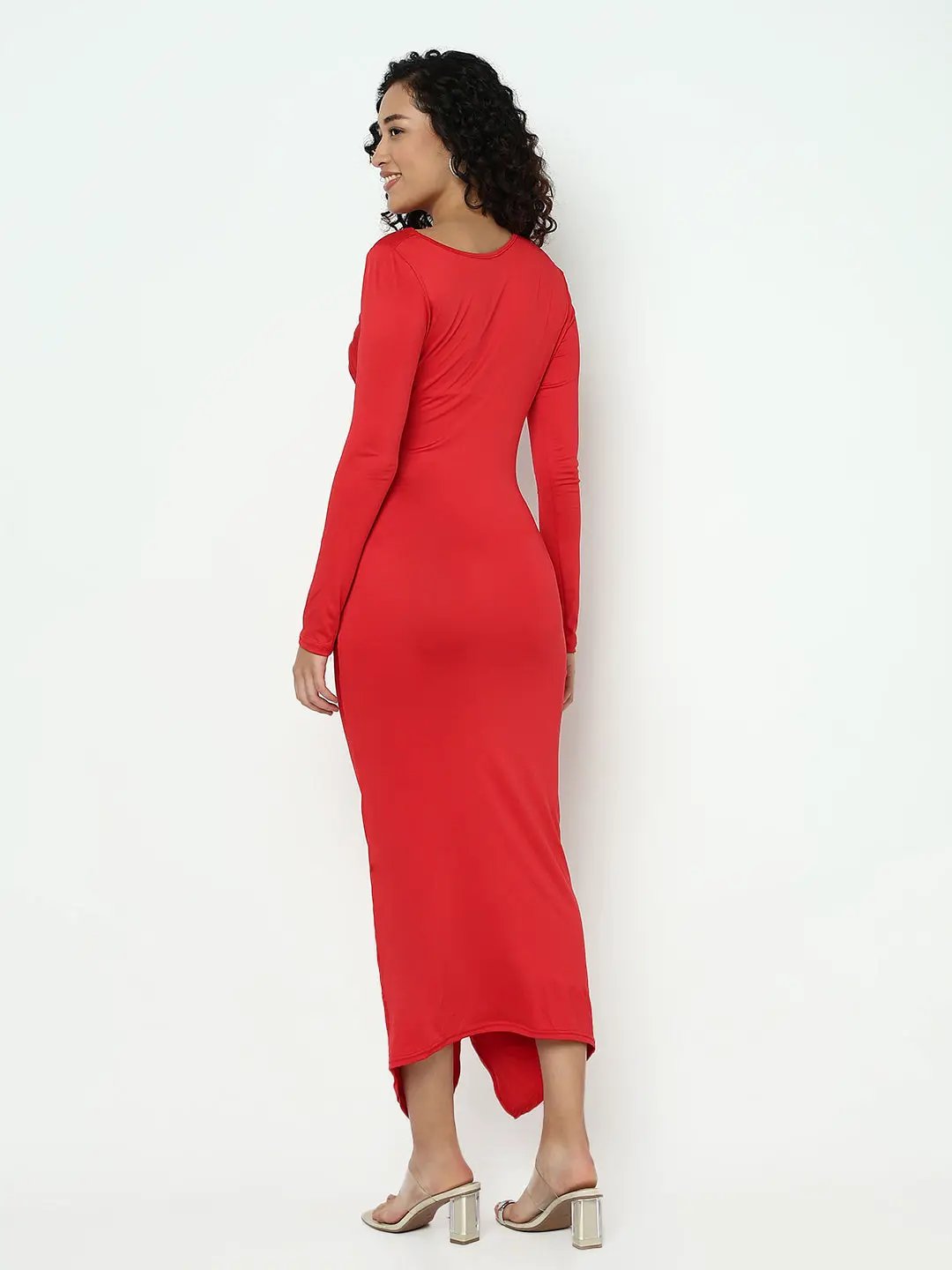 long sleeve wine colored dress The Cher Long Sleeve Cut-Out Dress