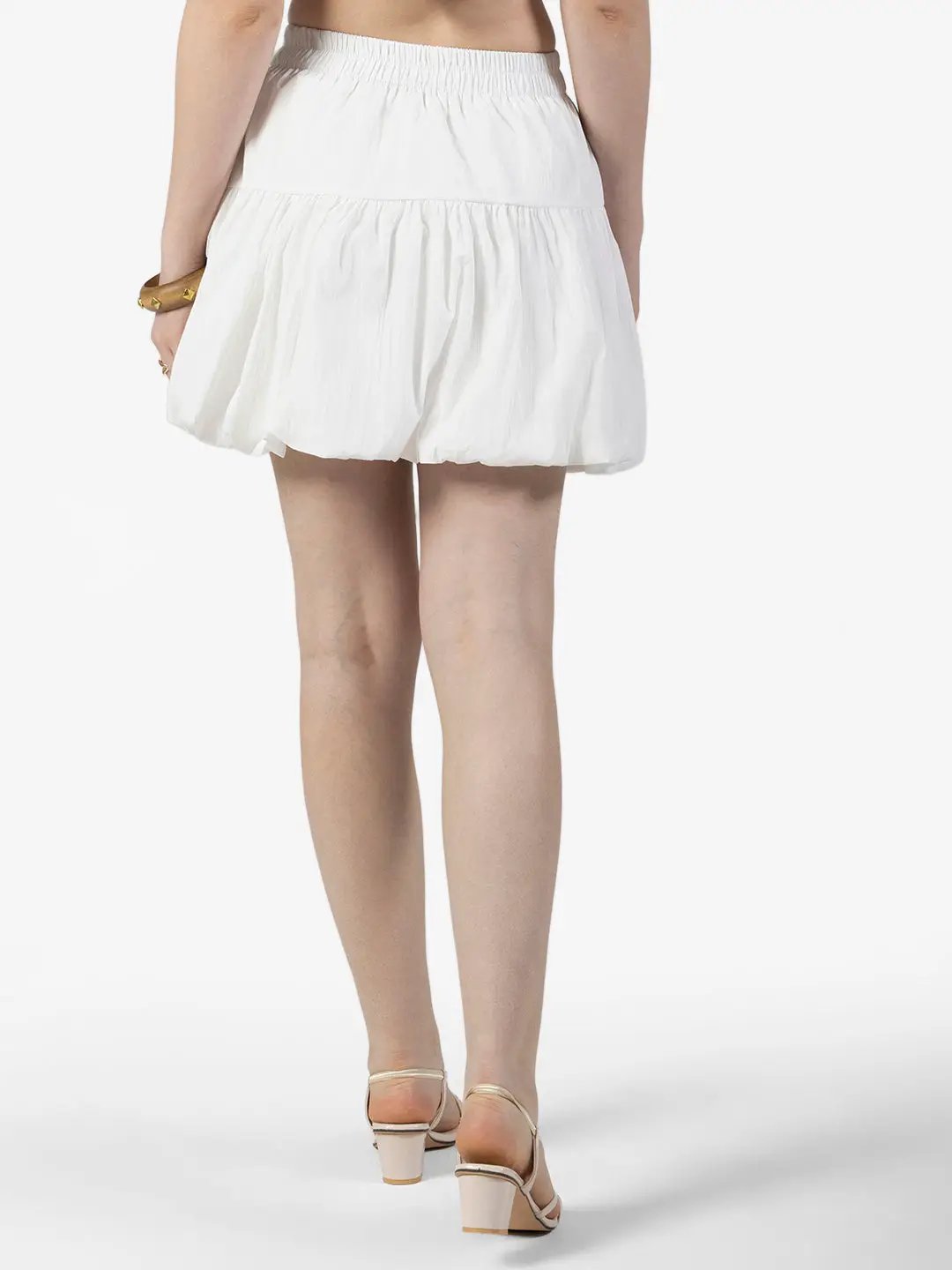 Women's White Layered Ruffle Mini Skort - from SHOWOFFFF
