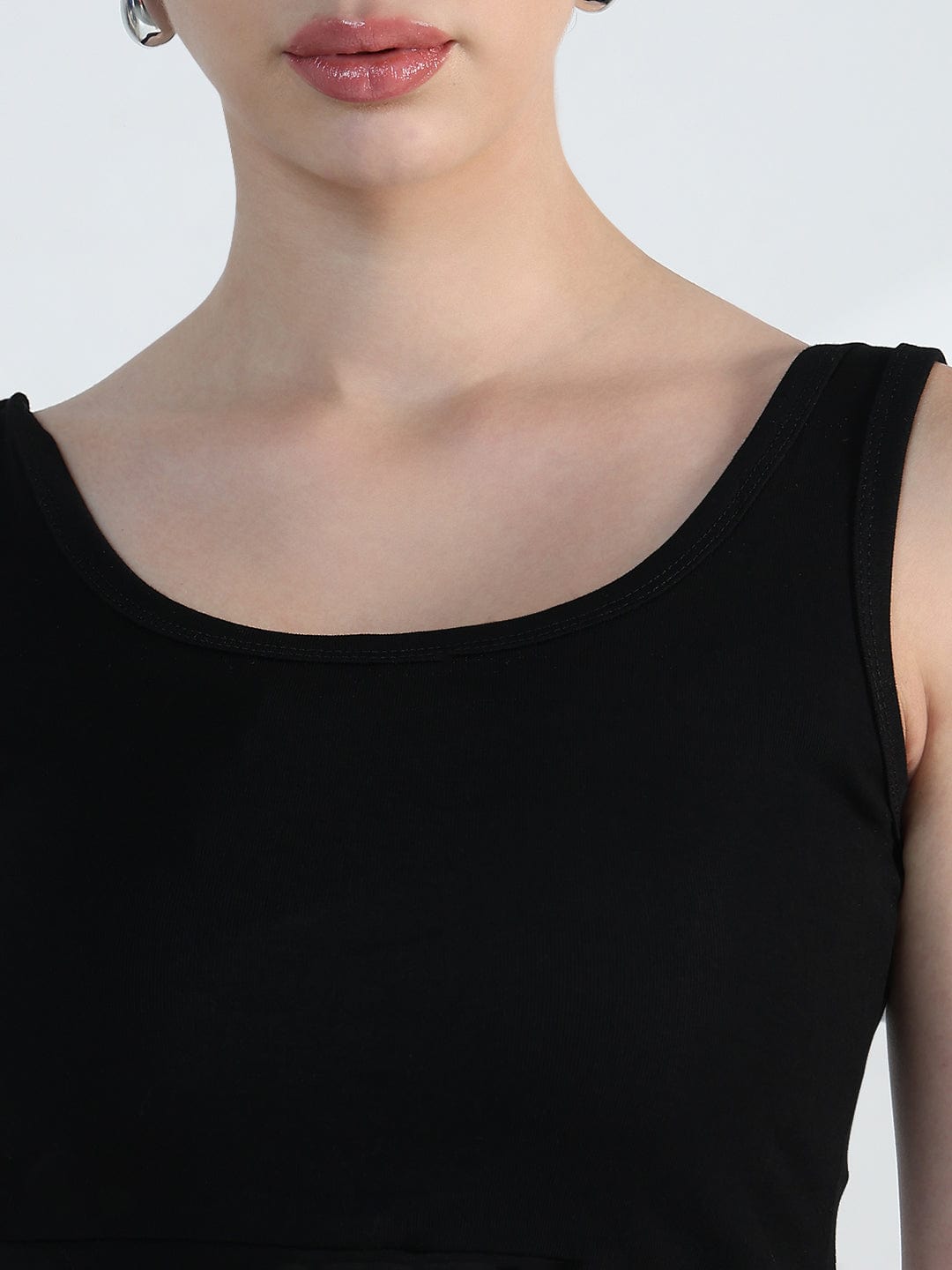 Women's White Zip up Cropped Sweatshirt with Tank Top