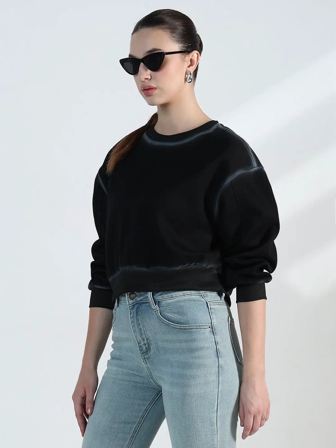 Women's Black Oversized Short Top - Uncategorized from SHOWOFFFF