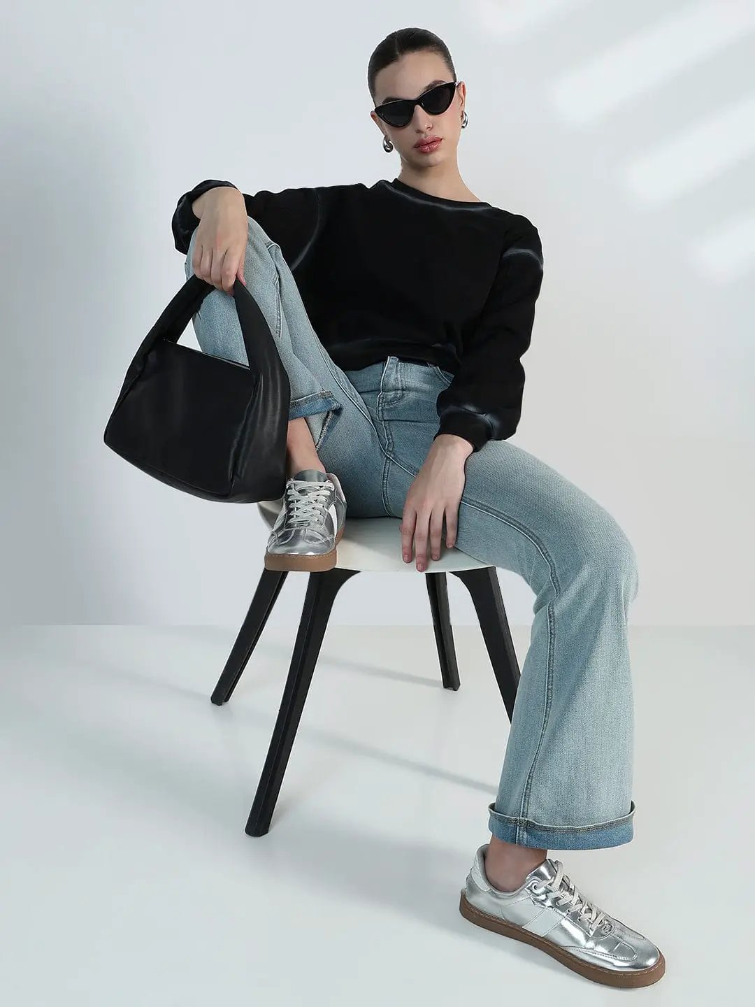 Women's Black Oversized Short Top - Uncategorized from SHOWOFFFF