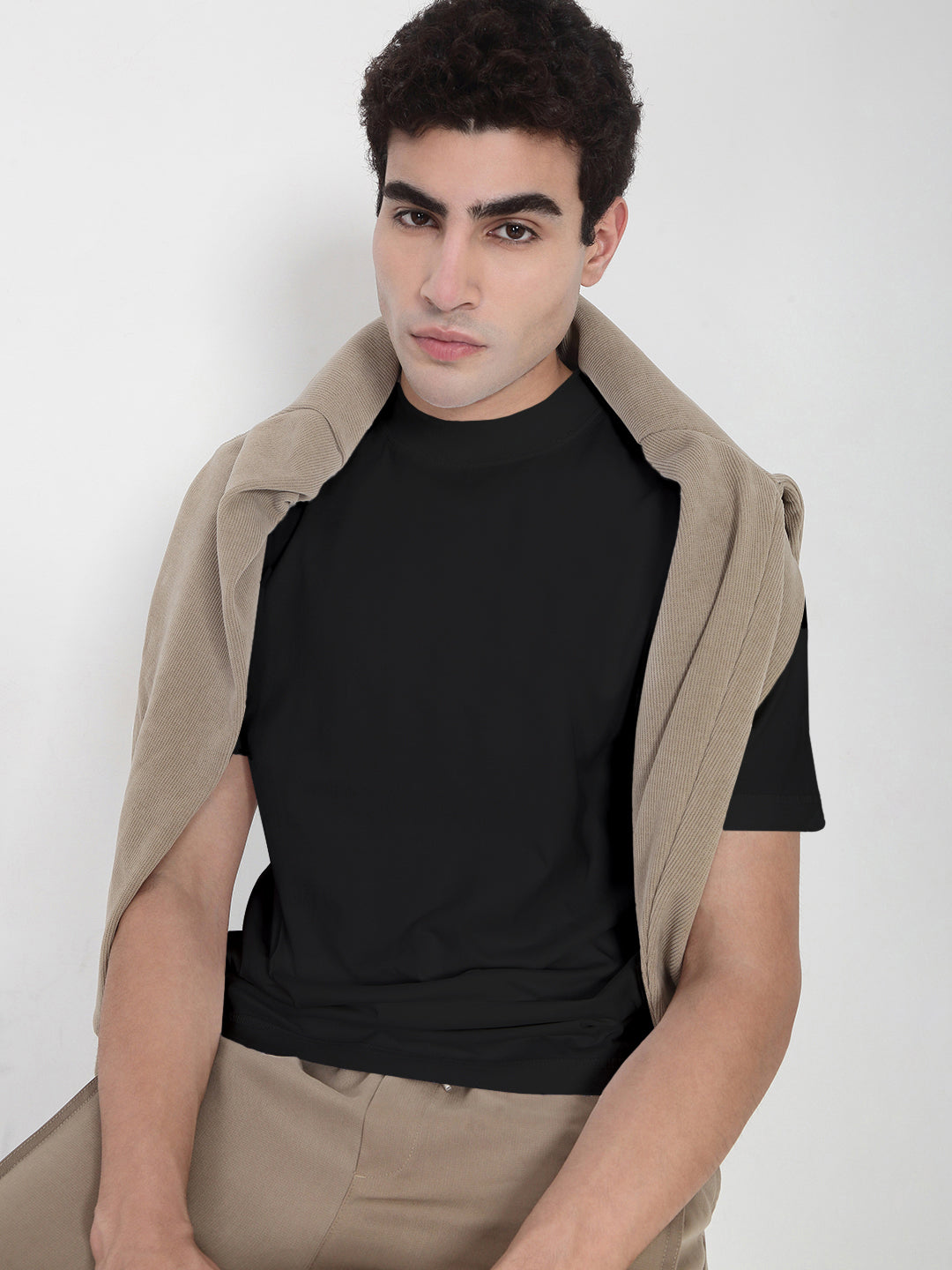 Men's Black Regular Fit T-Shirt