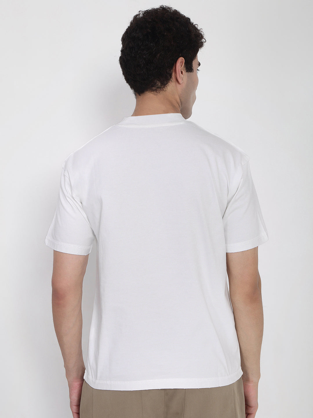Men's White Regular Fit T-Shirt