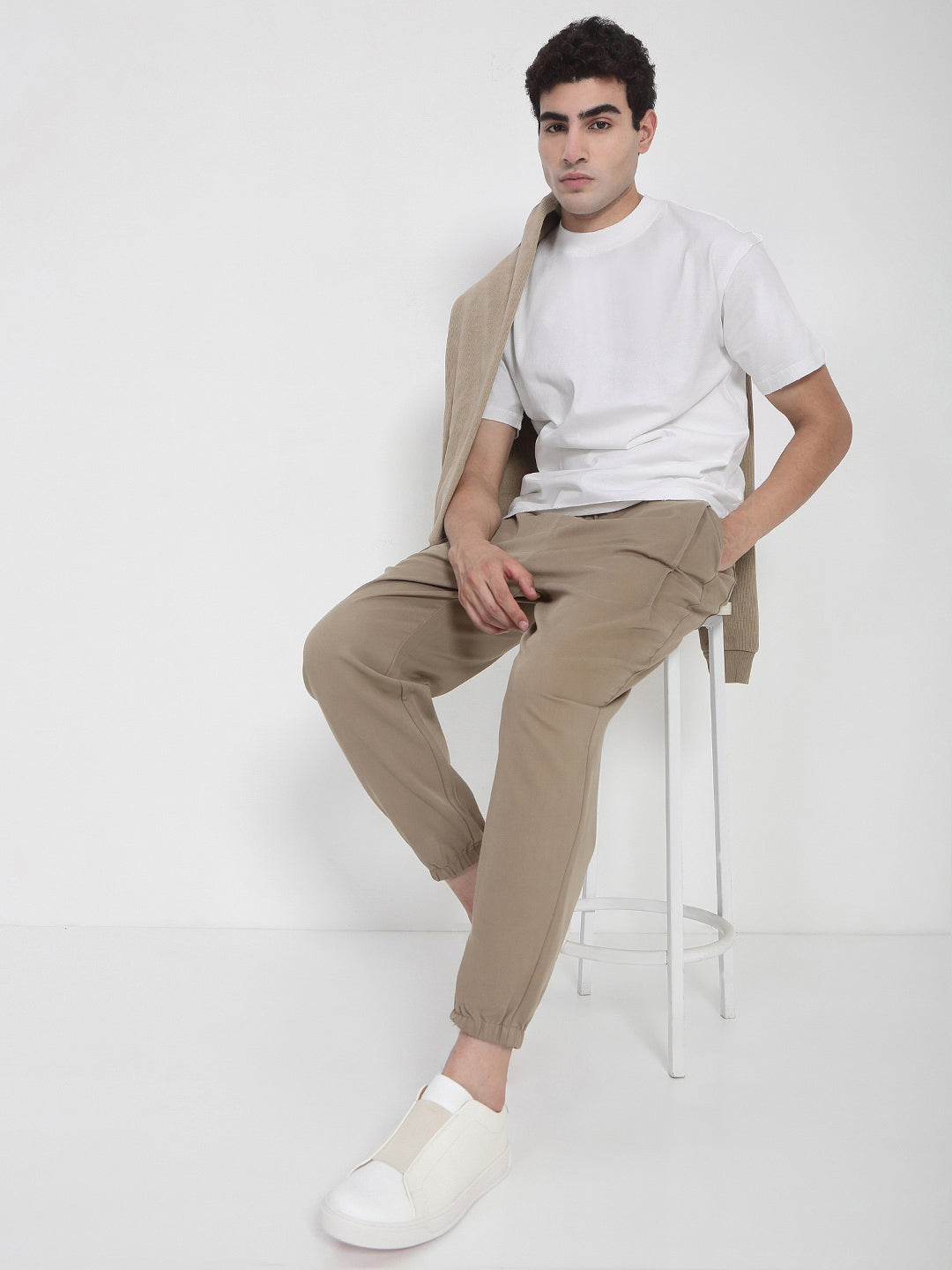 Men's White Regular Fit T-Shirt