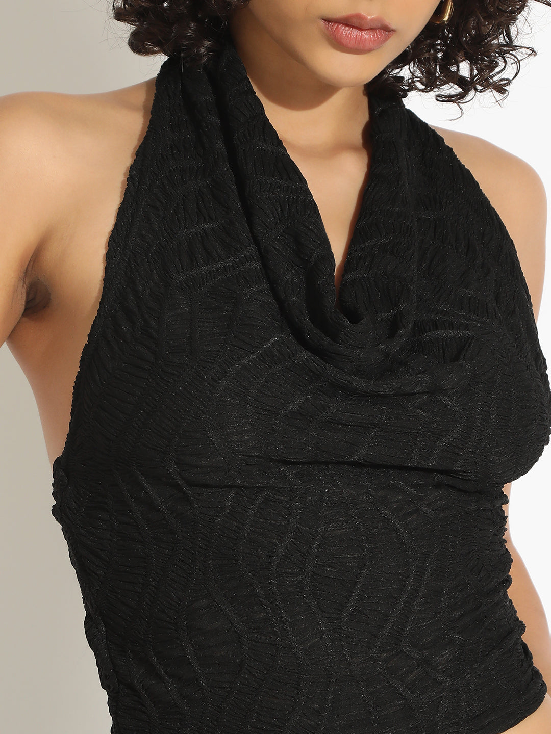 Women's Black Alter Top and Skirt Co-Ord Set