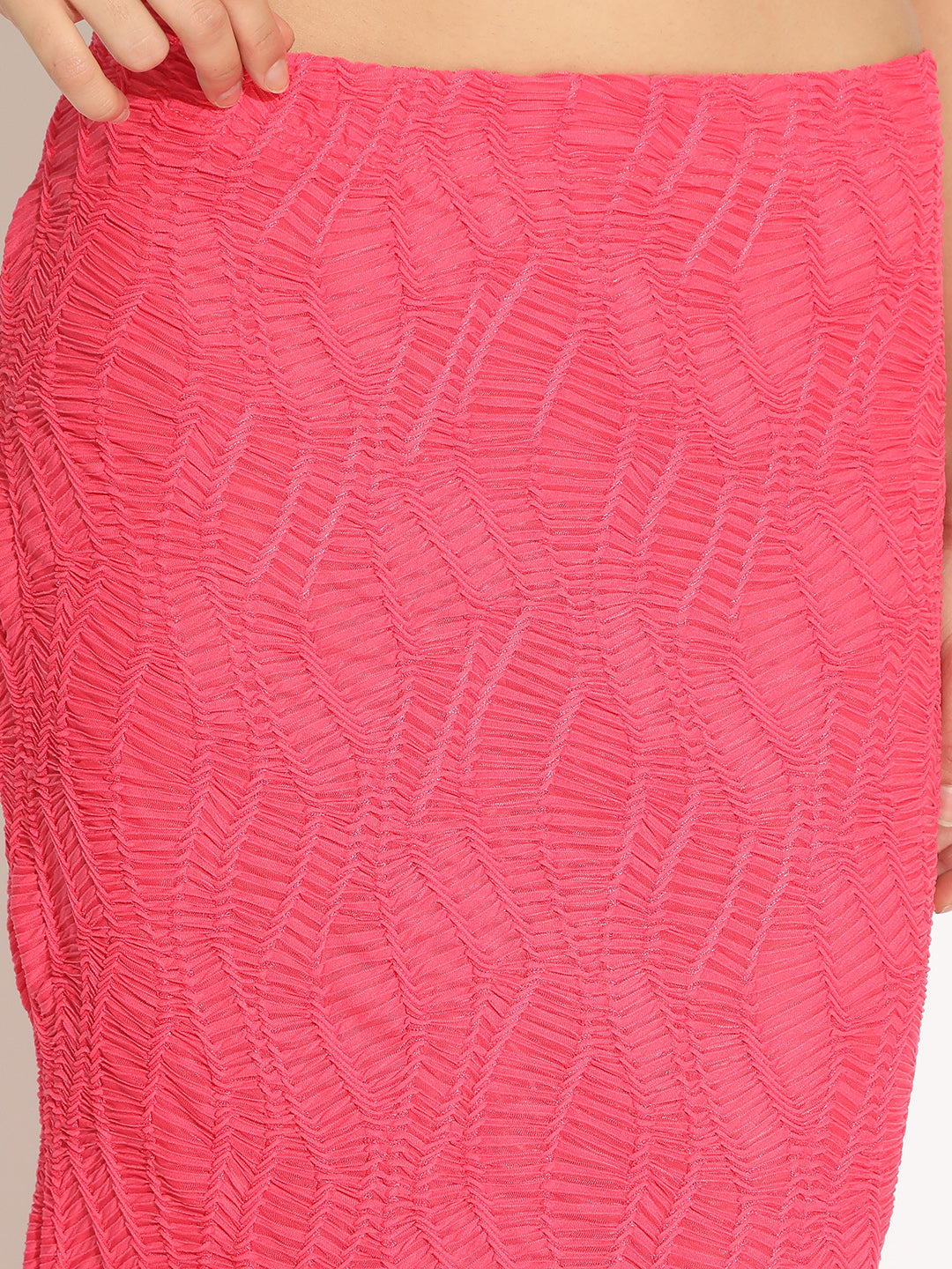 Women's Pink Alter Top and Skirt Co-Ord Set