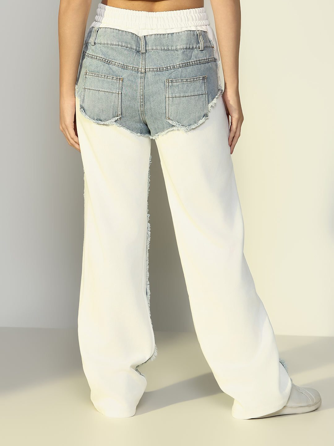 Women Solid White Jogger Jeans