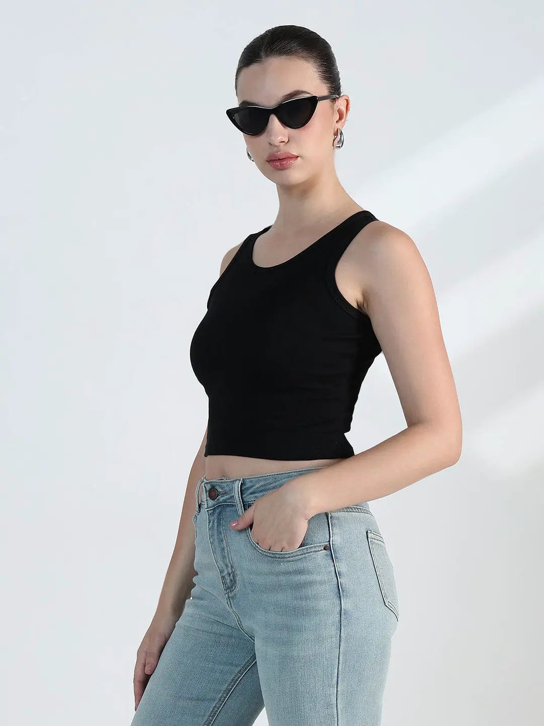Women's Graphic White Patch Crop Sweatshirt - Uncategorized from SHOWOFFFF
