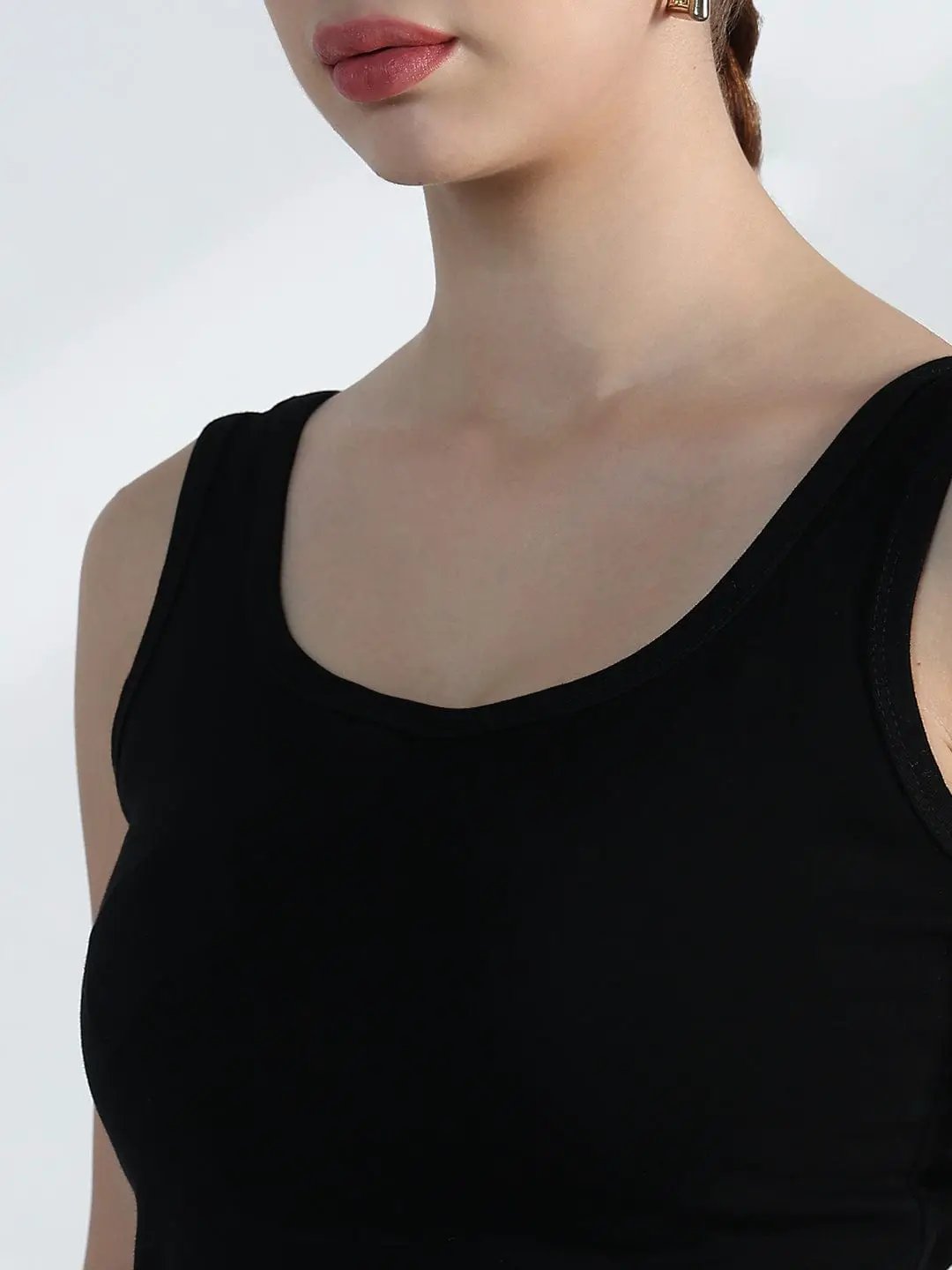 Women's White Oversized Crop Top with Inner Tank Top - from SHOWOFFFF