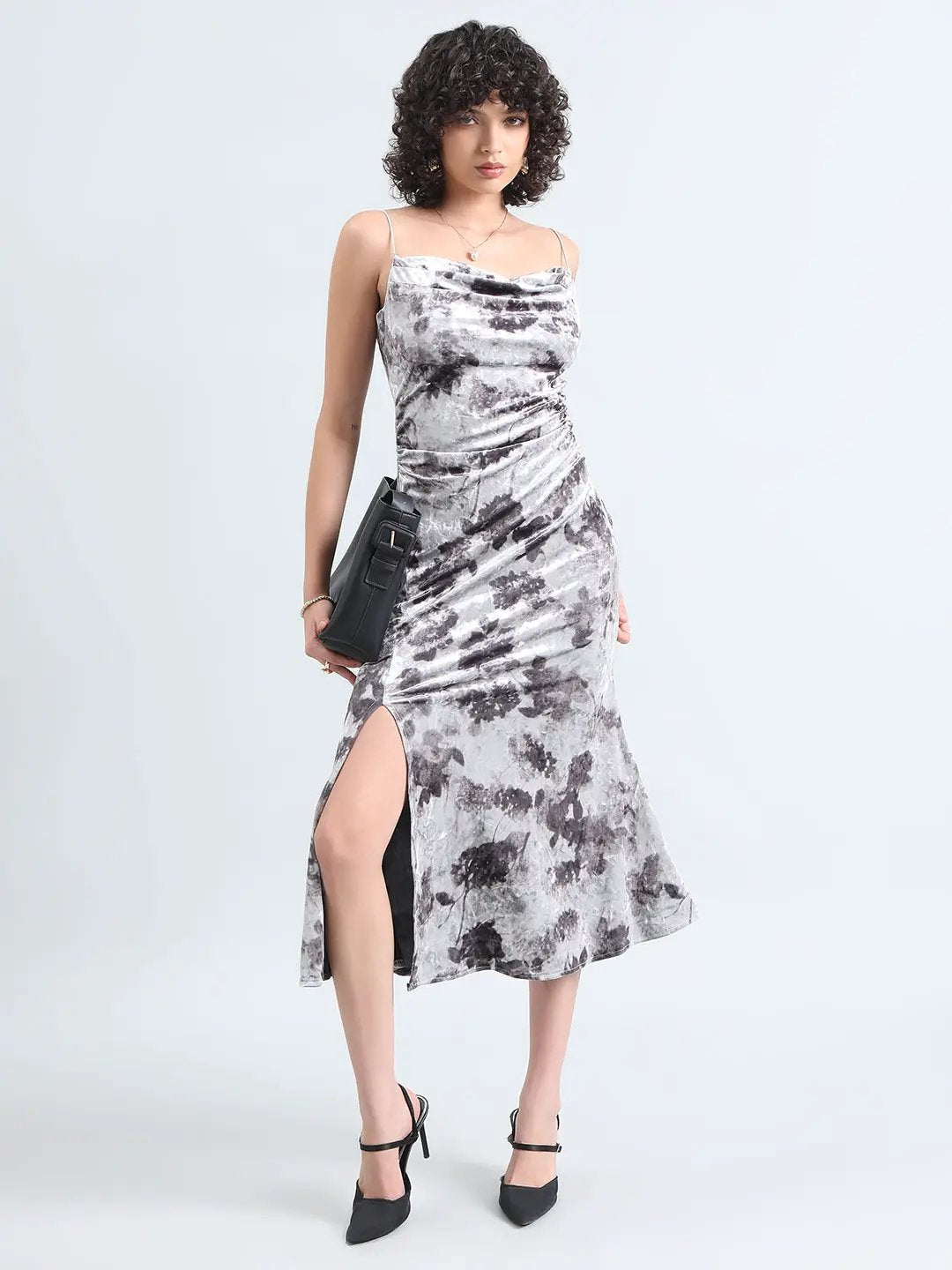 grey bodycon dress midi Chic Dark Grey Dress - Bodycon Dress - Midi Dress - Mock Neck Dress - $44.00