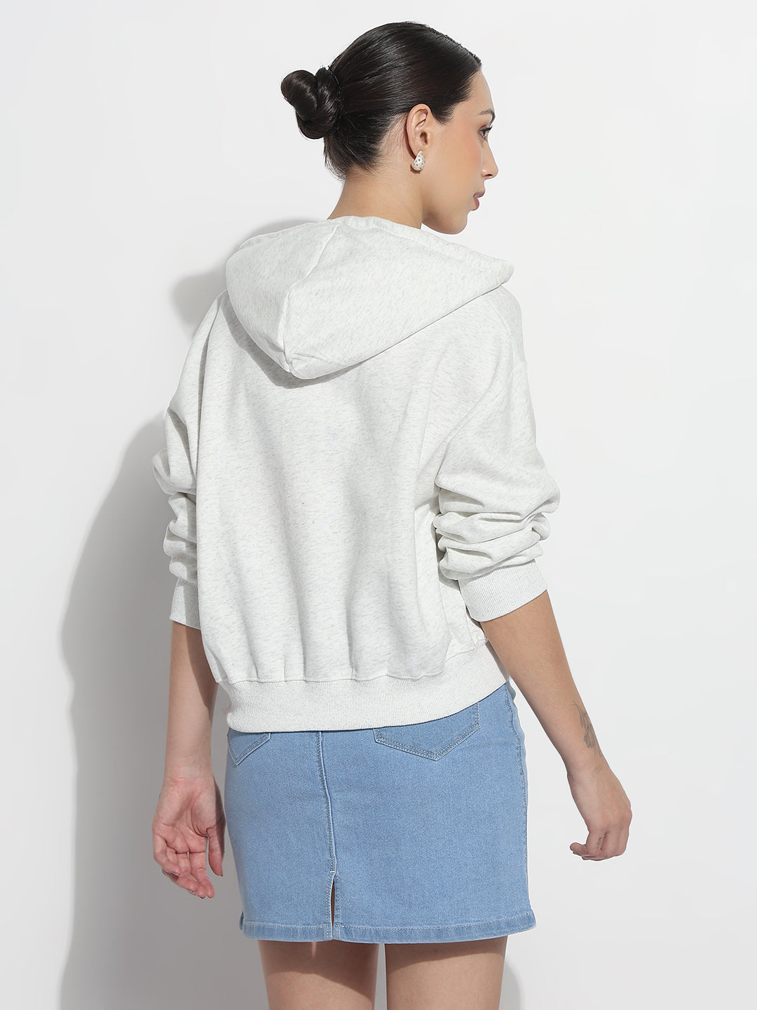 Women's Grey Zipper Hoodie
