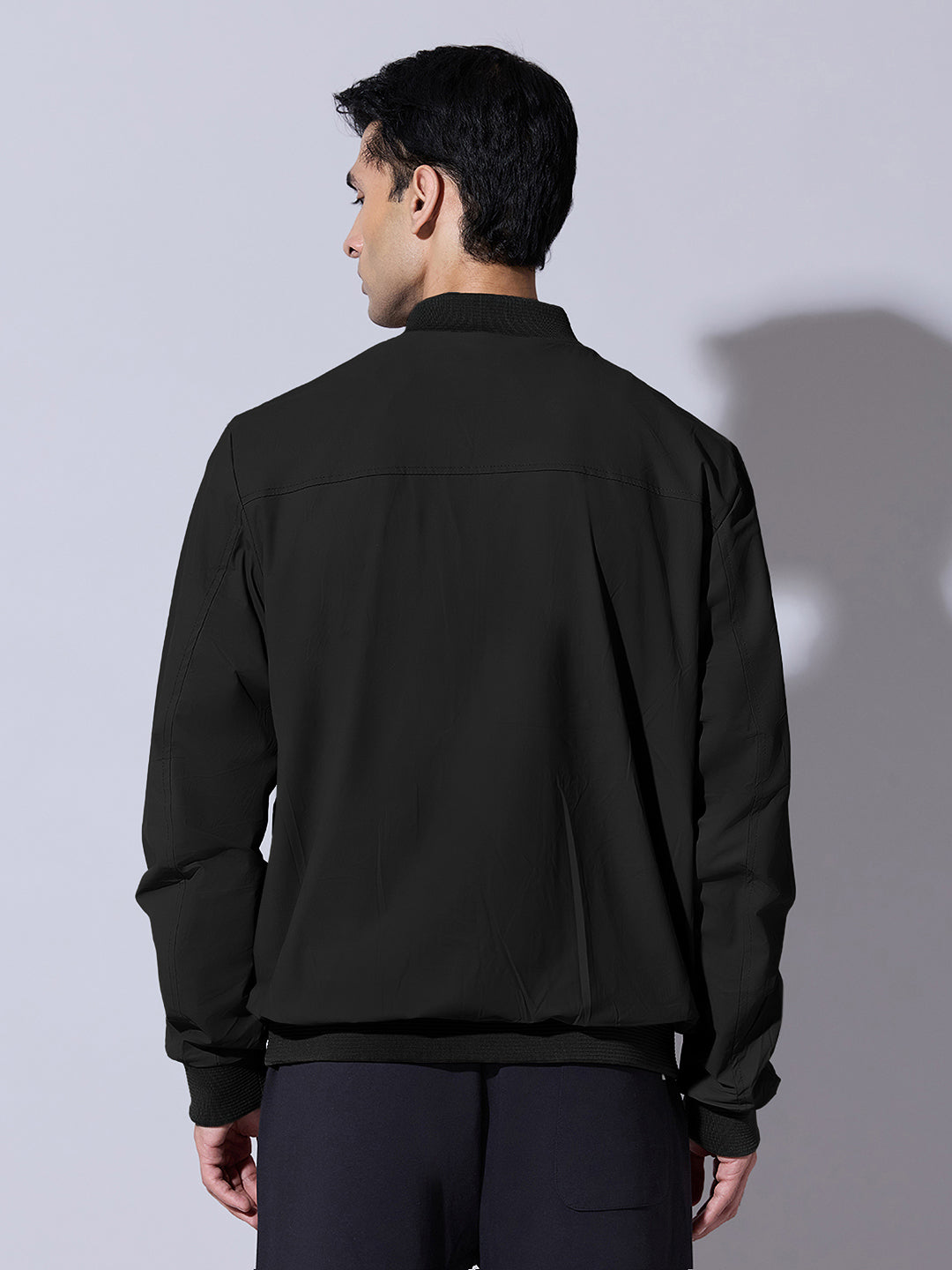 Men's Black Lightweight Zip-up Jacket