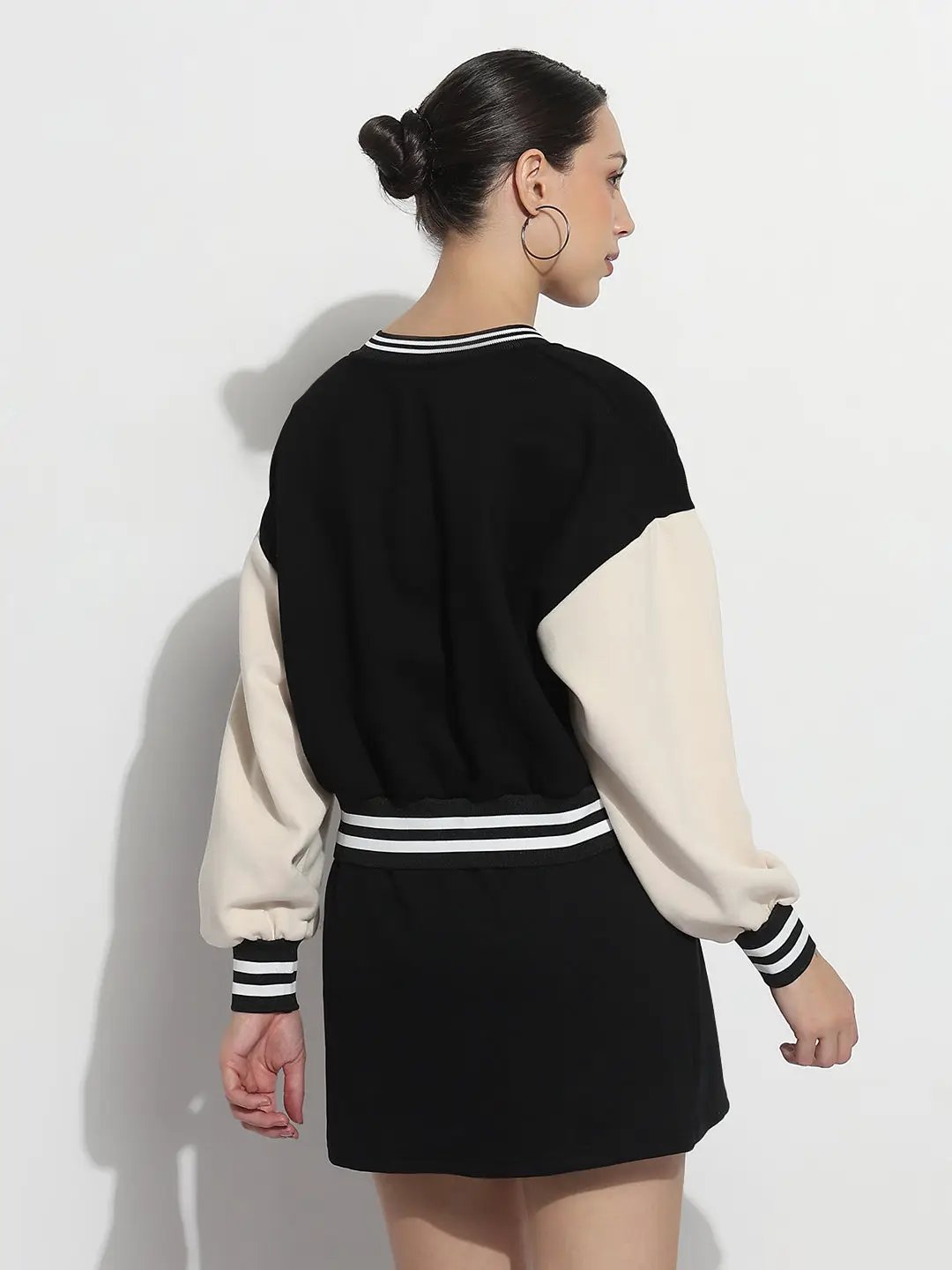 Women's Black Varsity Jacket with Skort Co-ord Set - from SHOWOFFFF
