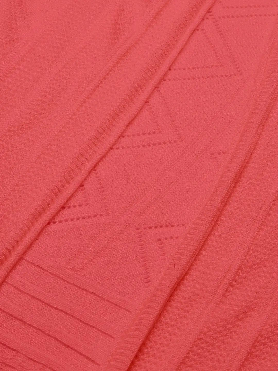 Women's Textured Coral Open-Front Long Shrug - from SHOWOFFFF