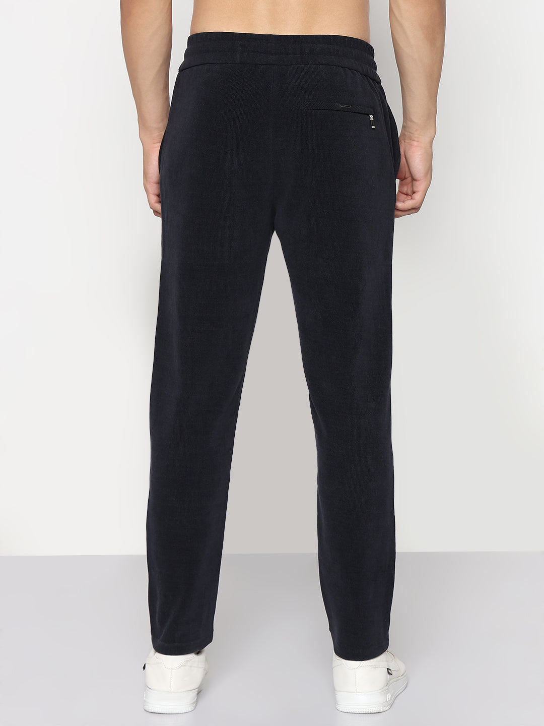 Men's Navy Blue Corduroy Slim Fit Trouser
