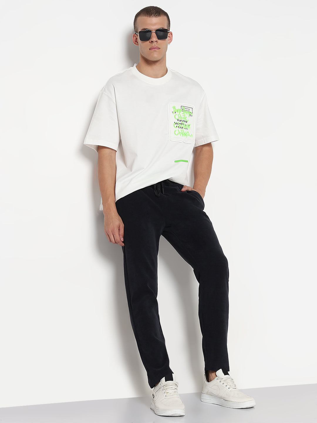 Men's Navy Blue Corduroy Slim Fit Trouser