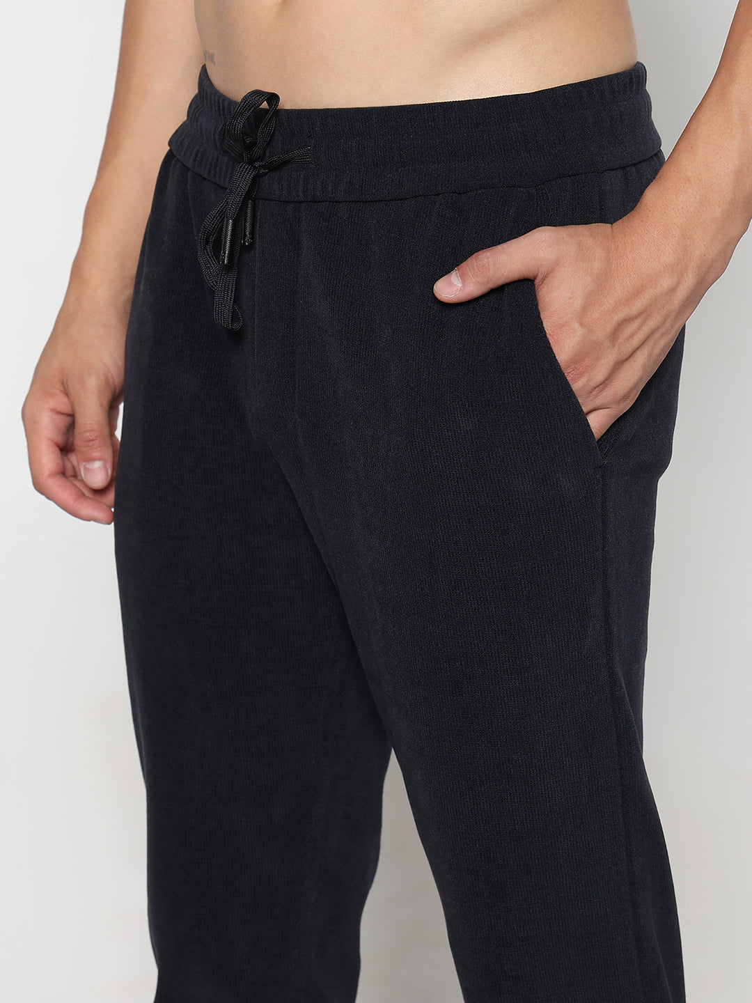 Men's Navy Blue Corduroy Slim Fit Trouser
