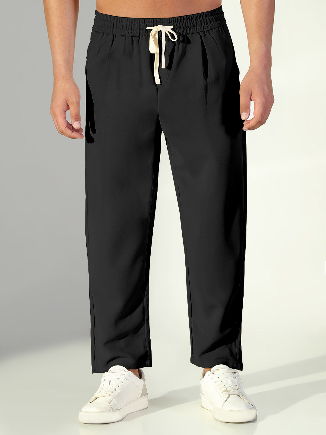 Men's Black Relaxed Fit Trouser