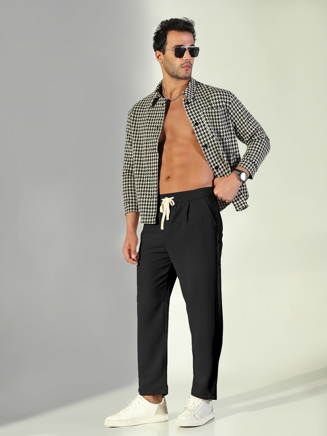 Men's Black Relaxed Fit Trouser