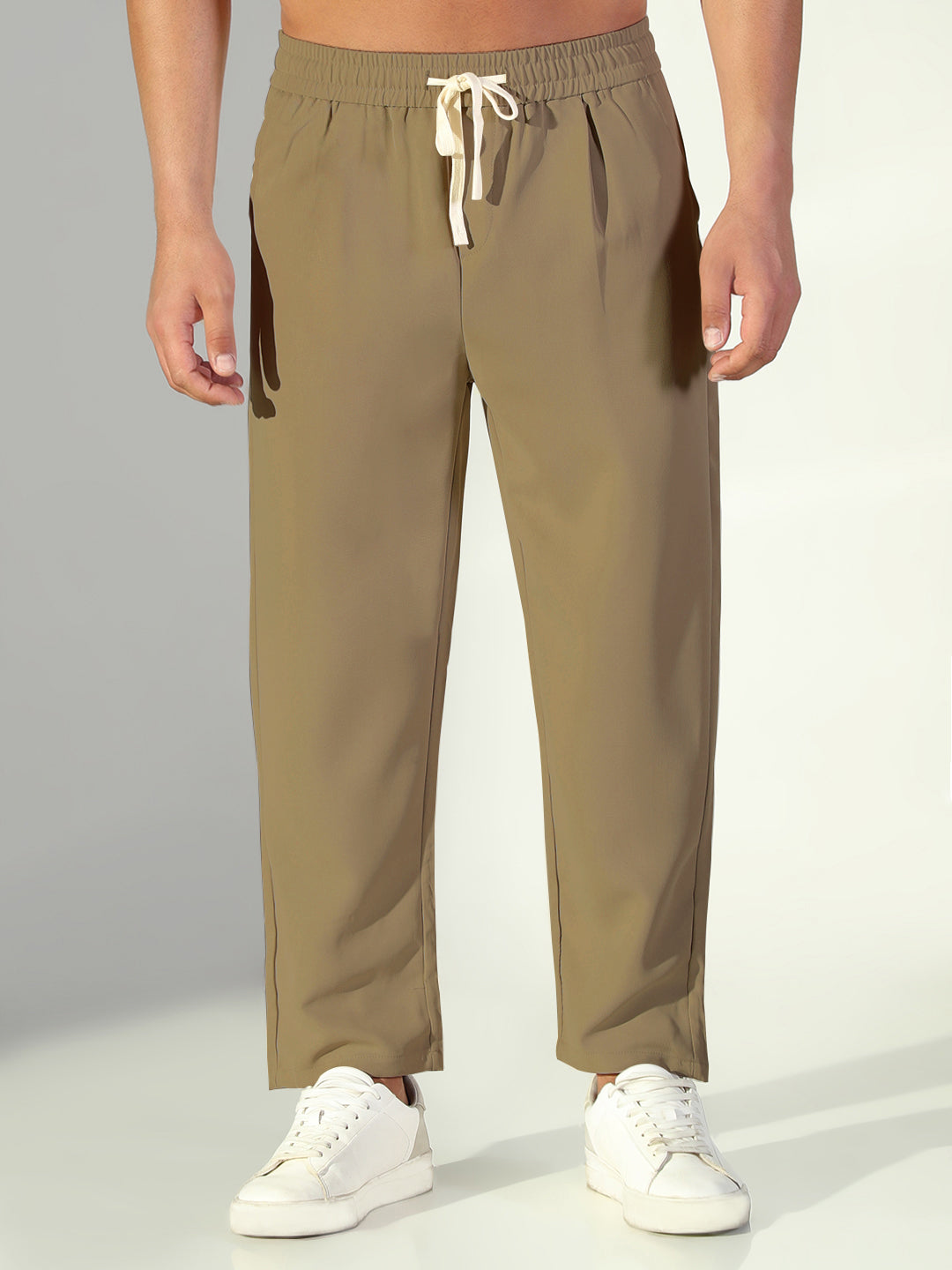 Men's Khaki Relaxed Fit Trouser