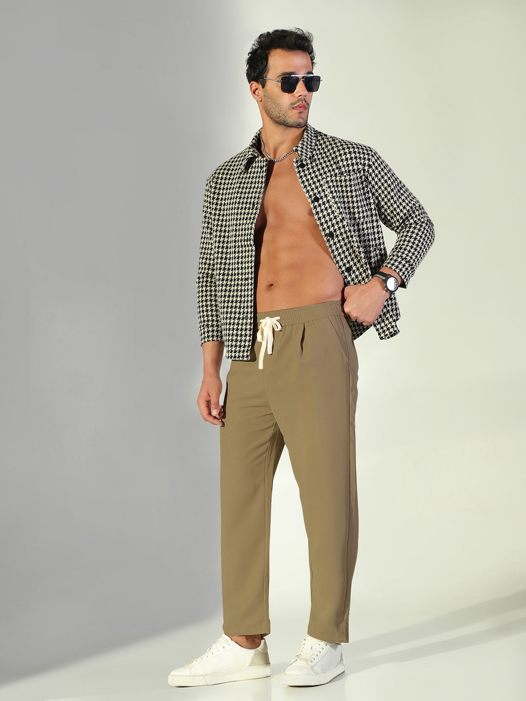 Men's Khaki Relaxed Fit Trouser