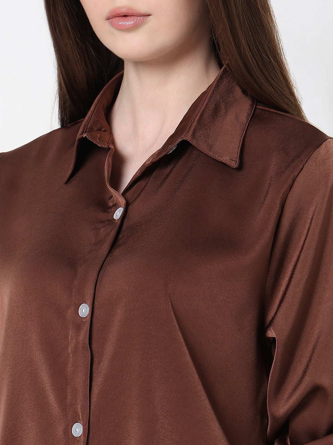 Women's Coffee Brown Relaxed Fit Shirt