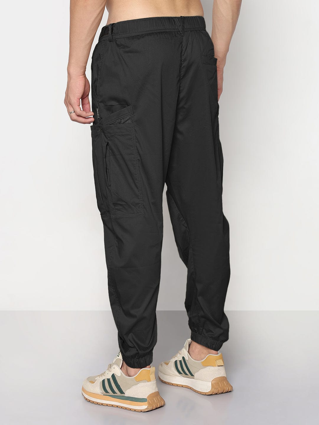 Men's Black Relaxed Fit Cargos