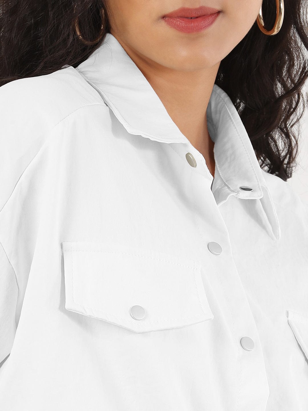 Women's Spread Collar White Tailored Jacket