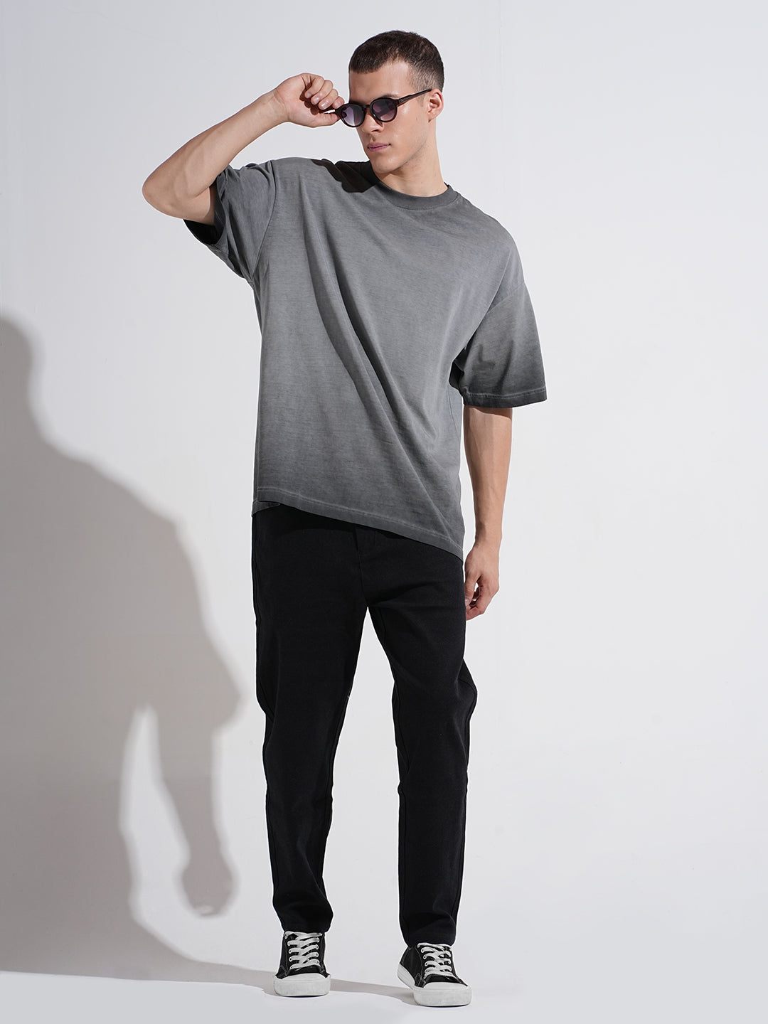 Men's Black Tapered Fit Trousers