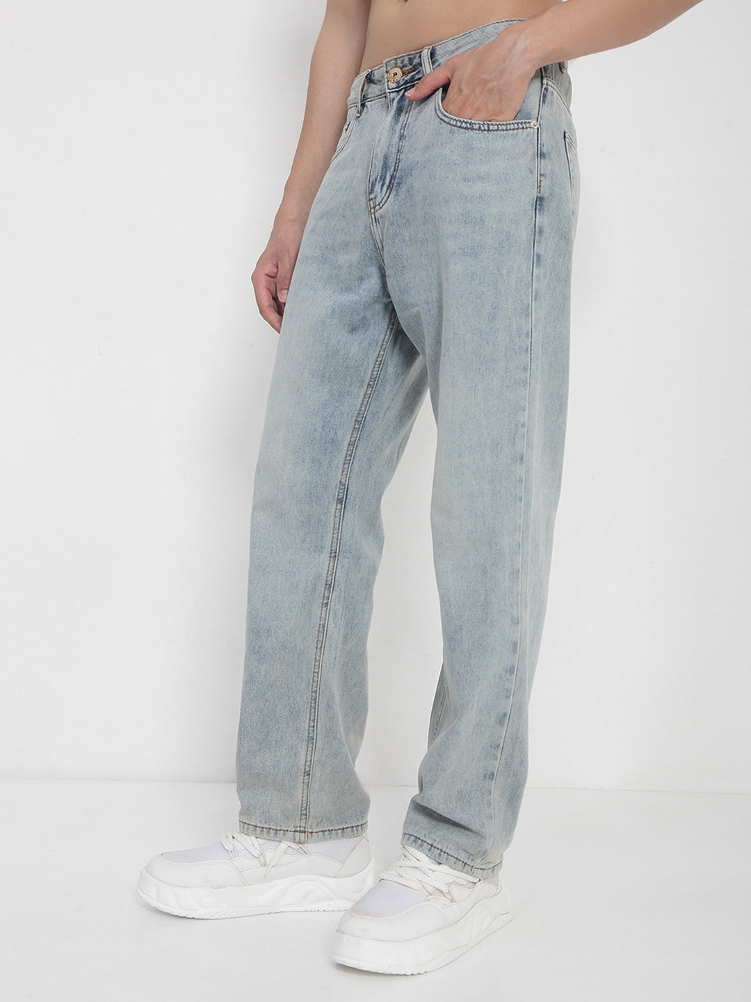 Men's Blue Straight Fit Jeans