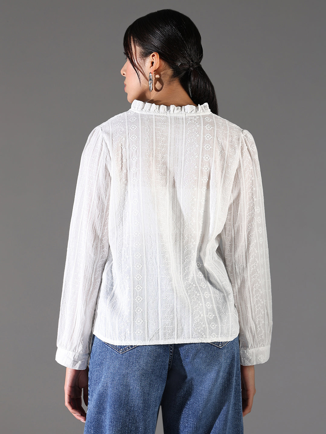 Women White Solid Oversized Shirt