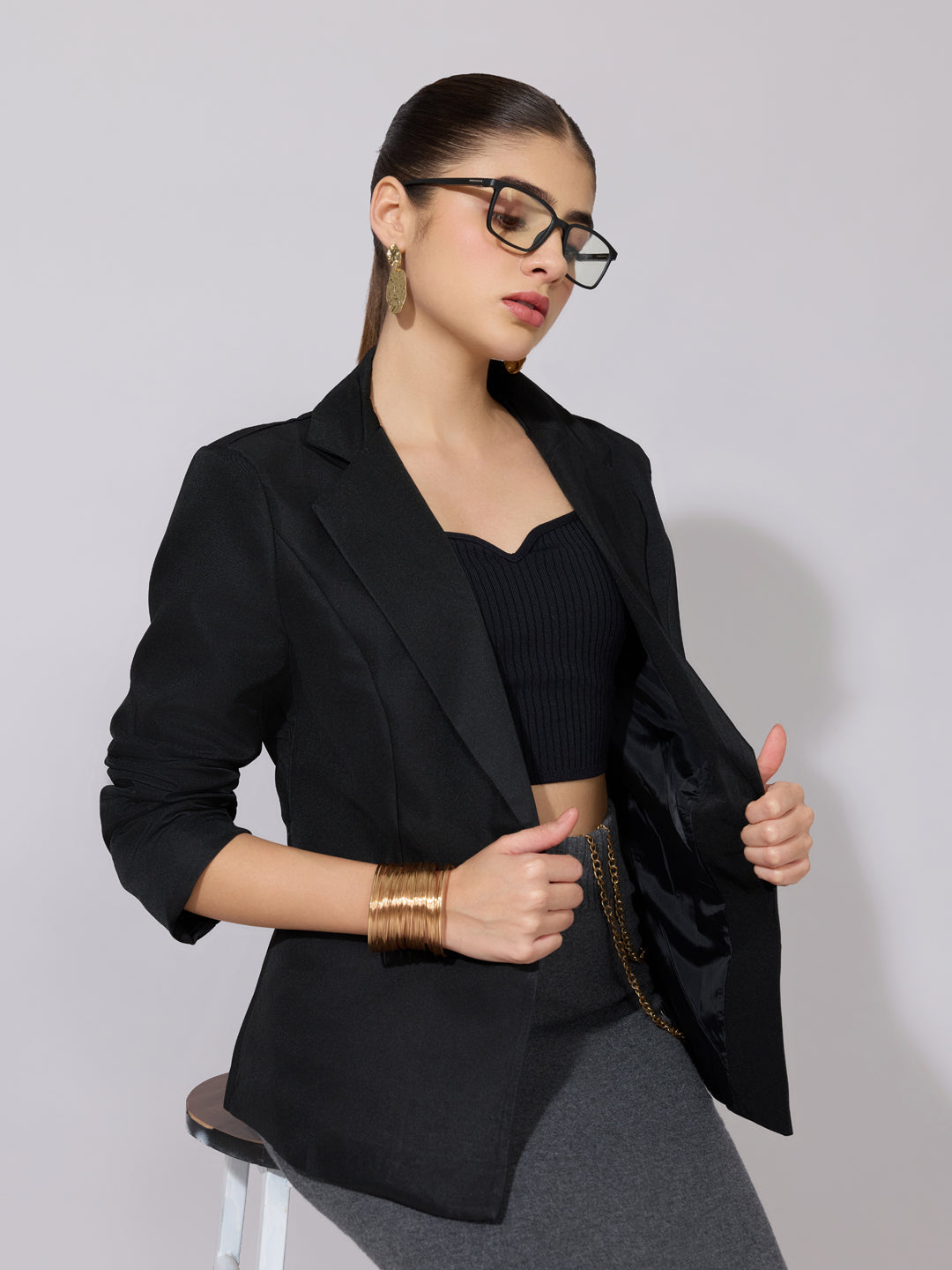 Women's Black Classic Tailored Blazer